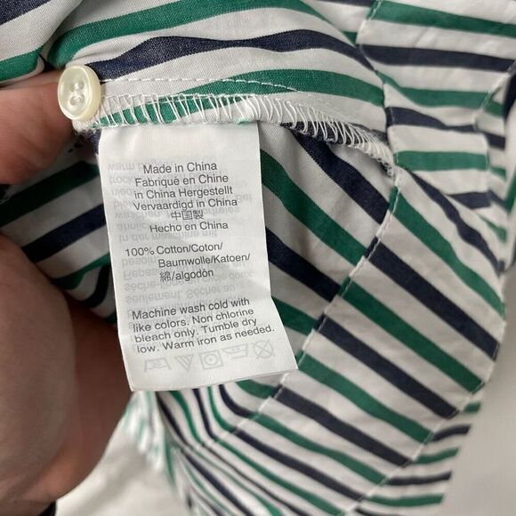 J. Crew Poplin Cotton Stripe Tie Waist Shirt Dress - Women’s 2 - Picture 7 of 8